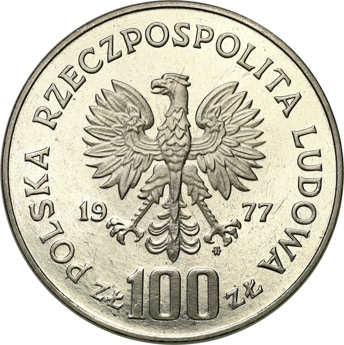 PRL. PRÓBA 100 złotych 1977 - Władysław Reymont